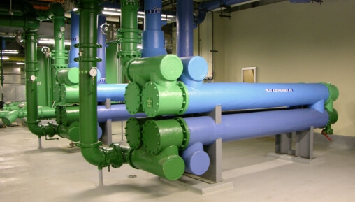 Big pipes in utility room